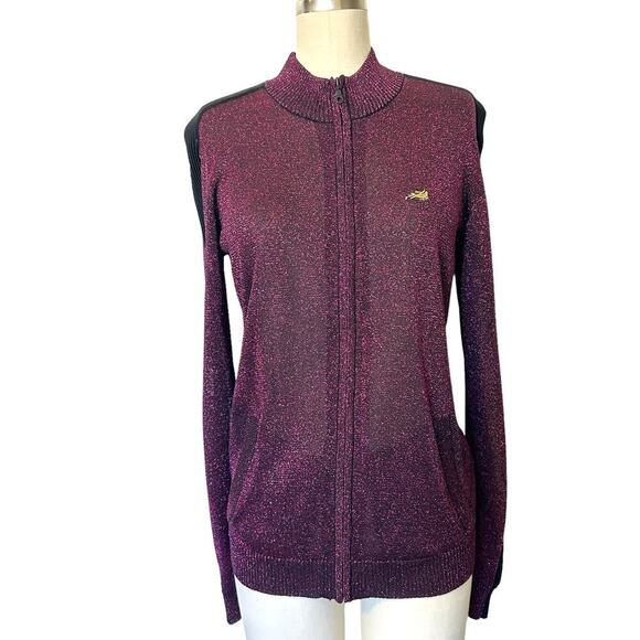 NWOT Bella Freud Queen Midas Zip-Up Metallic Purple Jacket XS - Picture 3 of 7